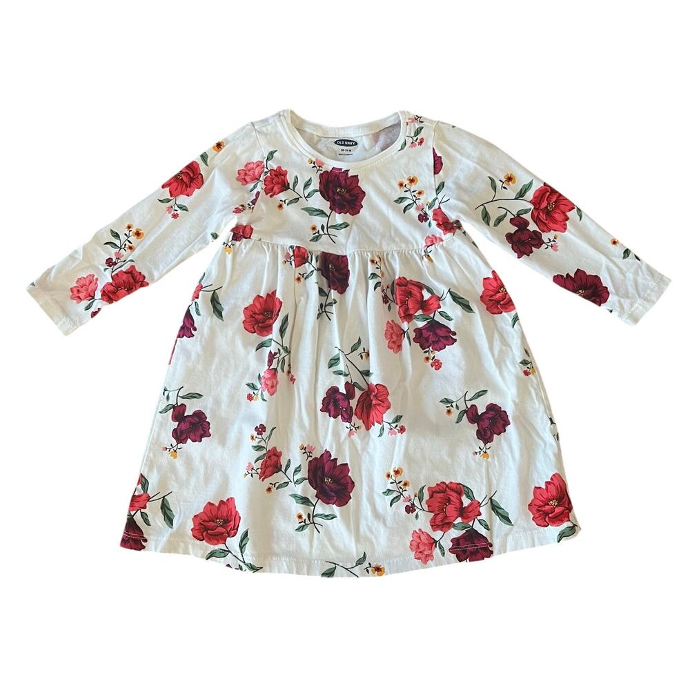 ❤️ 3/$25 Old Navy Floral Long Sleeve Tiered Dress NWOT | 18-24 Months